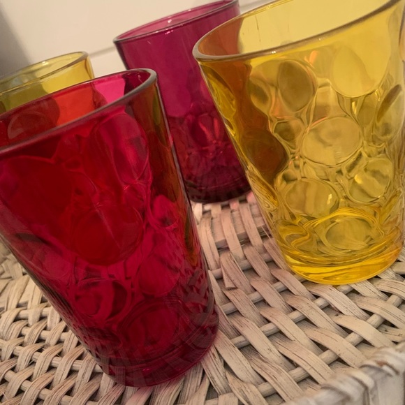 Vintage hazel atlas thumbprint water or juice glasses - Picture 2 of 8